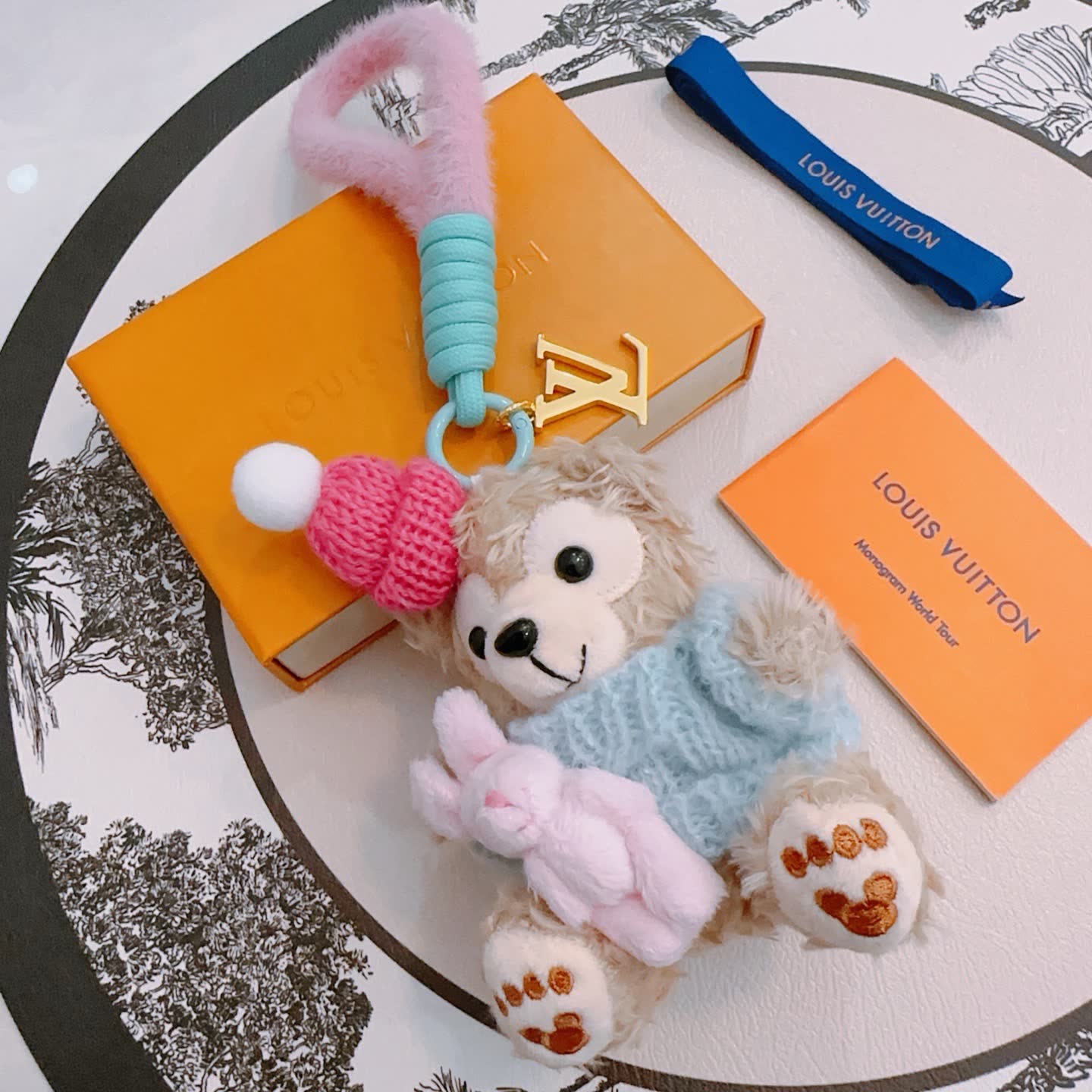Louis Vuitton Monogram World Tour Bear Keychain
